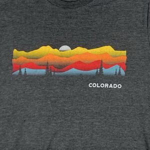 Colorado Mountains Shirt Mens M Gray Nature Hiking Outdoors Camping Climbing